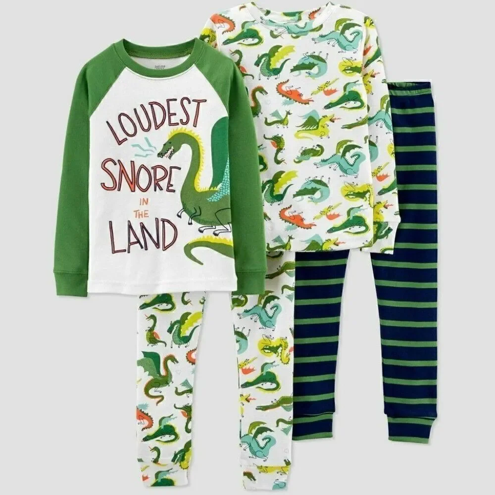 Toddler Boys' 4pc - 12M - Dino Pajama‎ Set - Just One You Made by Carter's